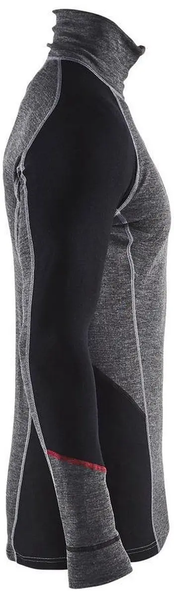 Blåkläder XWARM 4699-1736 Onderhemd Zip-Neck - 4XL Medium Grijs/Zwart