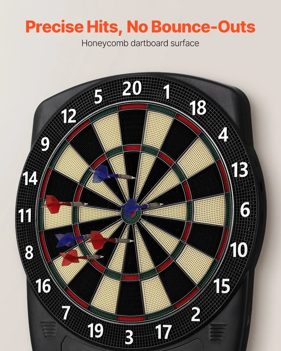 Salora 9653N Elektronisch Dartbord - Softtip - 34,3cm - LCD-kleurendisplay - afbeelding 4 van 6