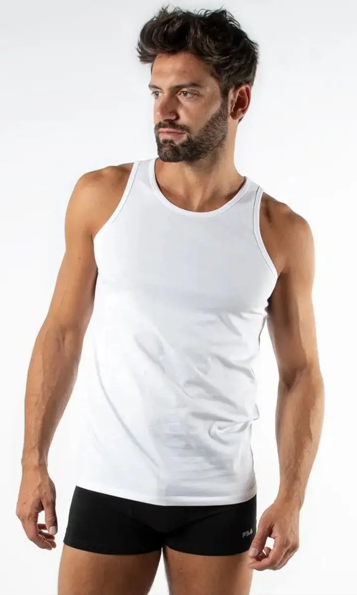 Fila Heren Tanktop - Wit - Maat L