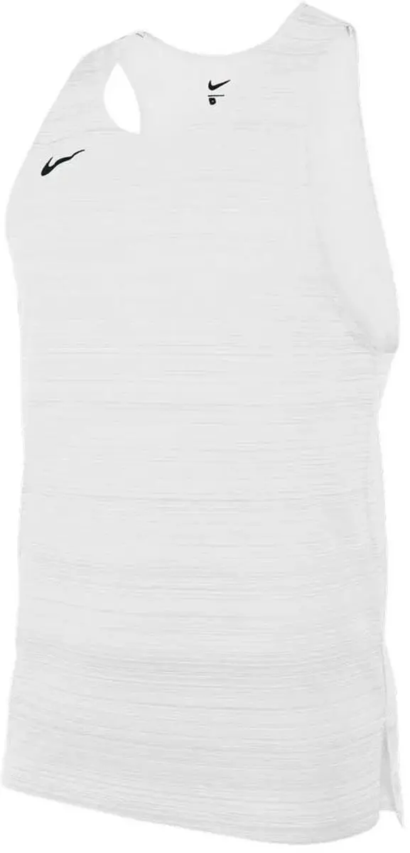 Nike Stock Dry Miler Mouwloos T-shirt S - Wit
