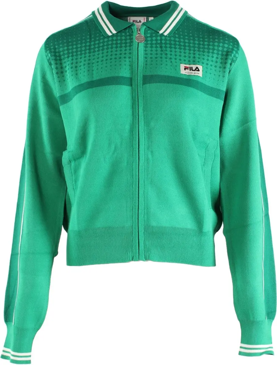 Fila Tarazona Knitted Jacket Trainingsjack - M - Groen