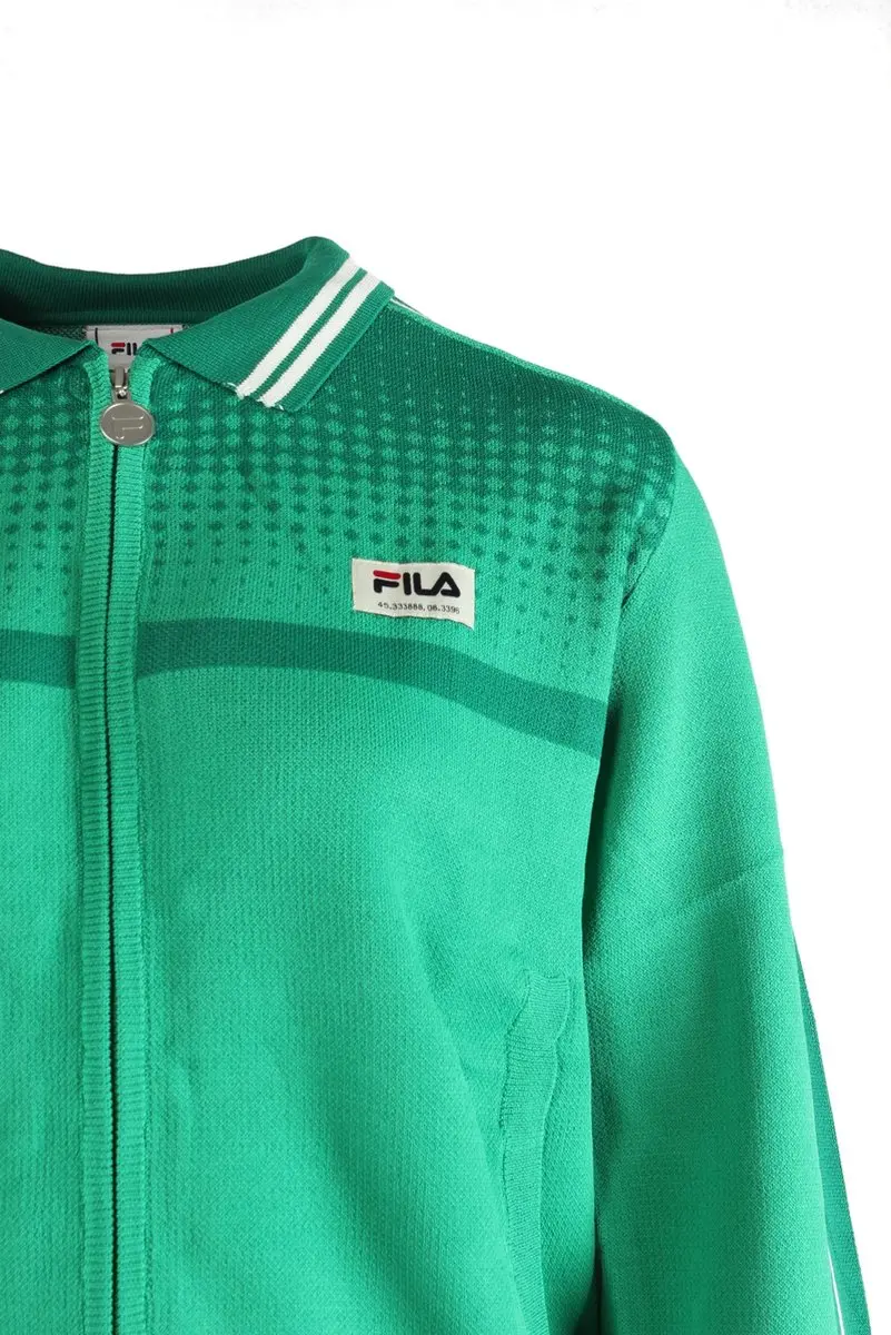 Fila Tarazona Knitted Jacket Trainingsjack - M - Groen