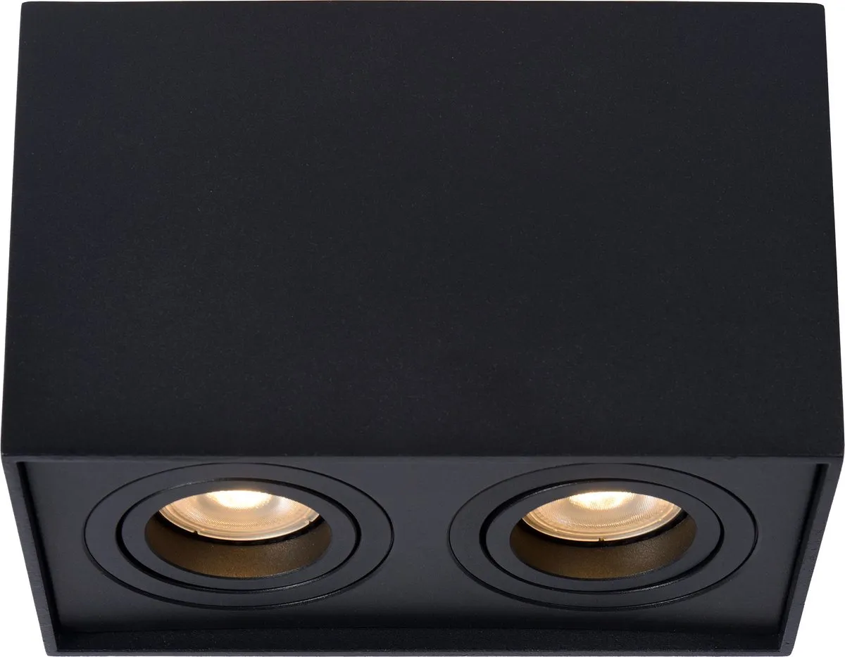 Lucide TUBE Plafondspot 2xGU10 - Zwart