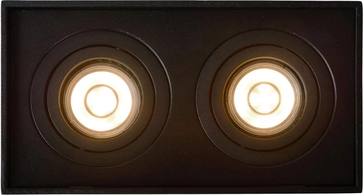 Lucide TUBE Plafondspot 2xGU10 - Zwart
