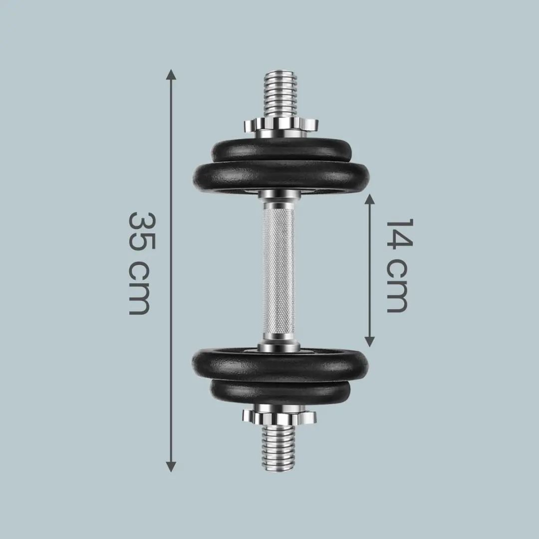 Songmics Halters 2x10kg Gietijzer - Zwart