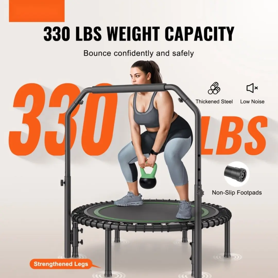 Mini Trampoline TX-B6232C-40in+C - 102cm - 150kg - Opvouwbaar