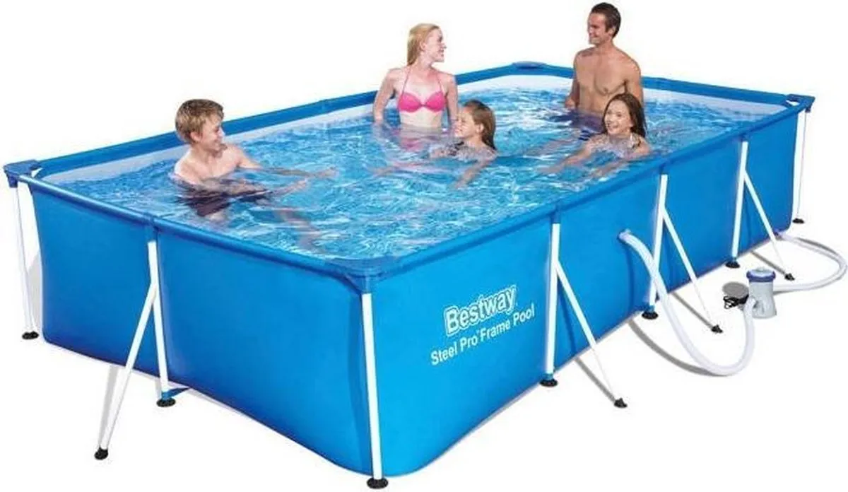 Bestway Fam. Splash Frame Zwembad 400x211x81cm - 5700L - Blauw/Wit