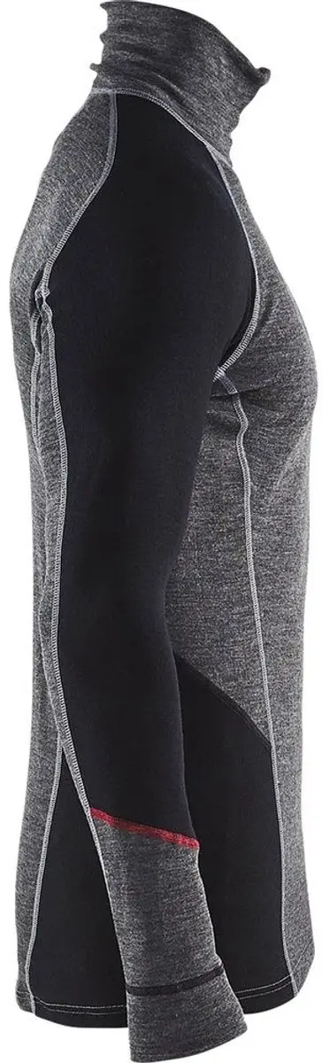 Blåkläder XWARM 4699-1736 Onderhemd Zip-Neck - Medium Grijs/Zwart - L