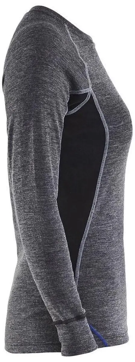Blåkläder Dames Onderhemd Merino 7200-1732 - Medium Grijs/Zwart