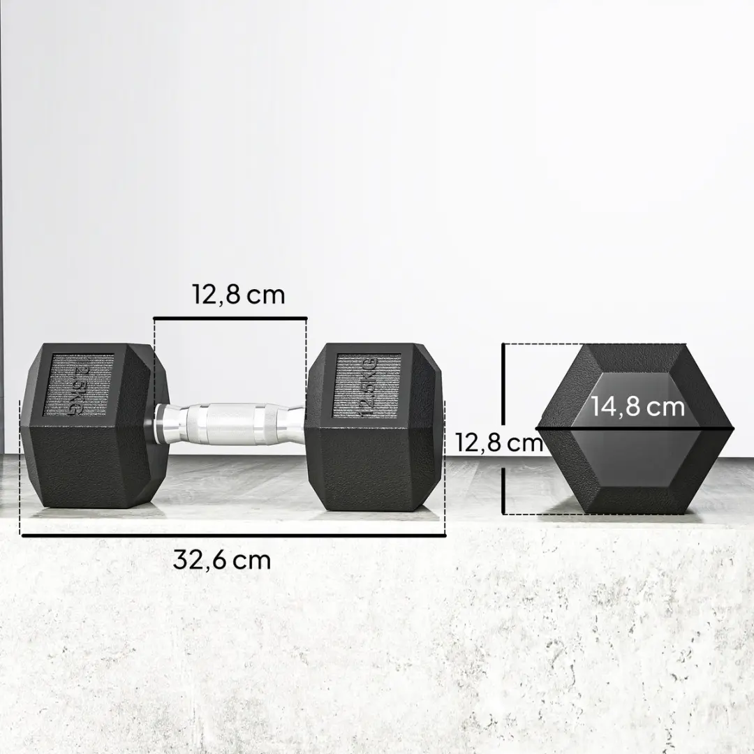 Homcom Rubberen Halters 2x14,8cm - Zwart