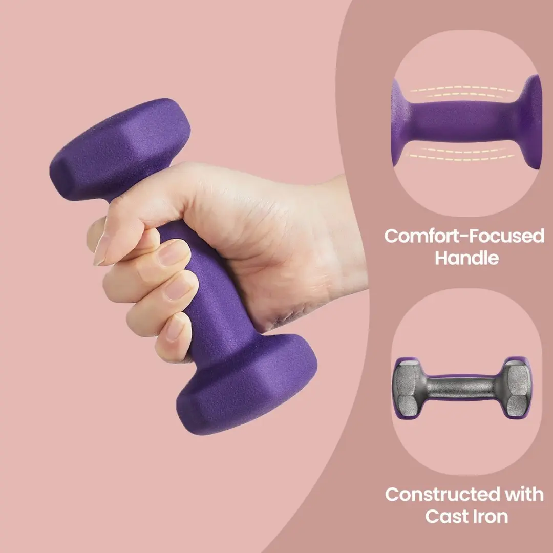 Songmics Zeshoekige Dumbbells 2 kg - Set van 2
