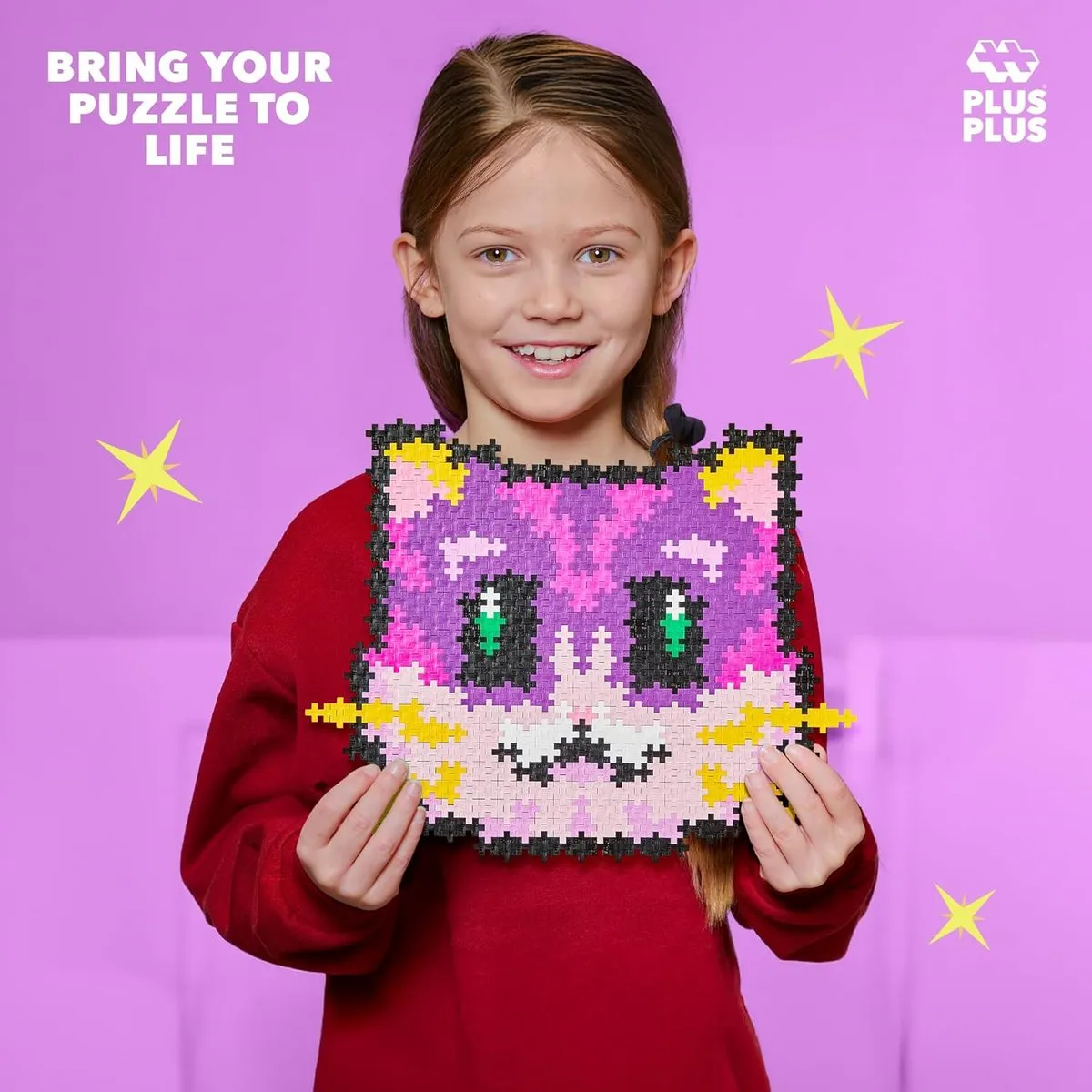 Plus-Plus Puzzle by Number Kat Poes 500 Stuks
