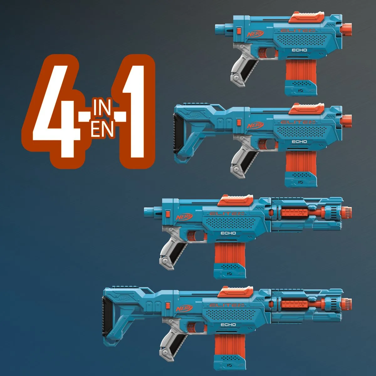 Nerf Elite 2.0 Echo CS E9533EU4 - Blauw/Oranje