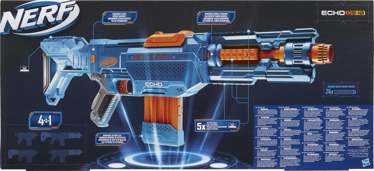 Nerf Elite 2.0 Echo CS E9533EU4 - Blauw/Oranje