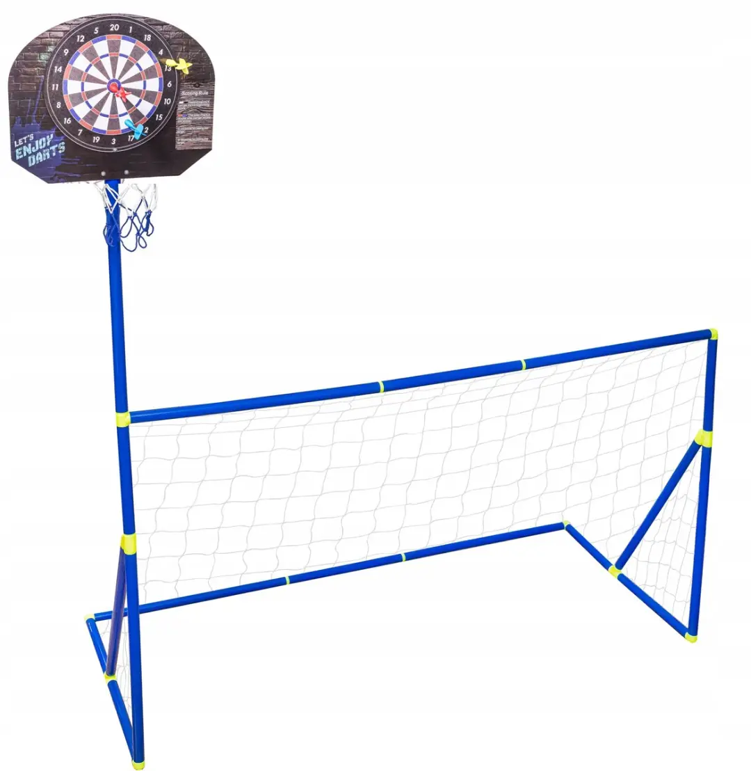 BK 3-in-1 Sportset Voetbaldoel Basketbalring Dartspel