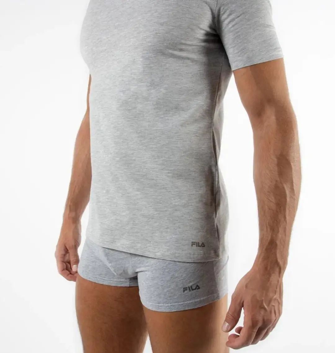 Fila Heren T-shirt Regular Fit - Grijs L