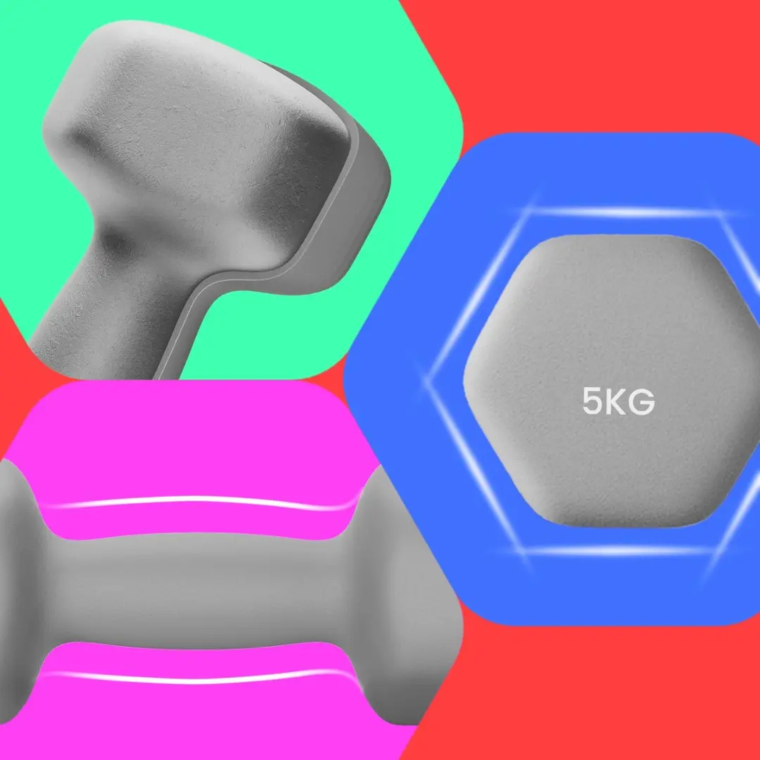 Songmics Zeshoekige Dumbbells 2x2kg - Groen