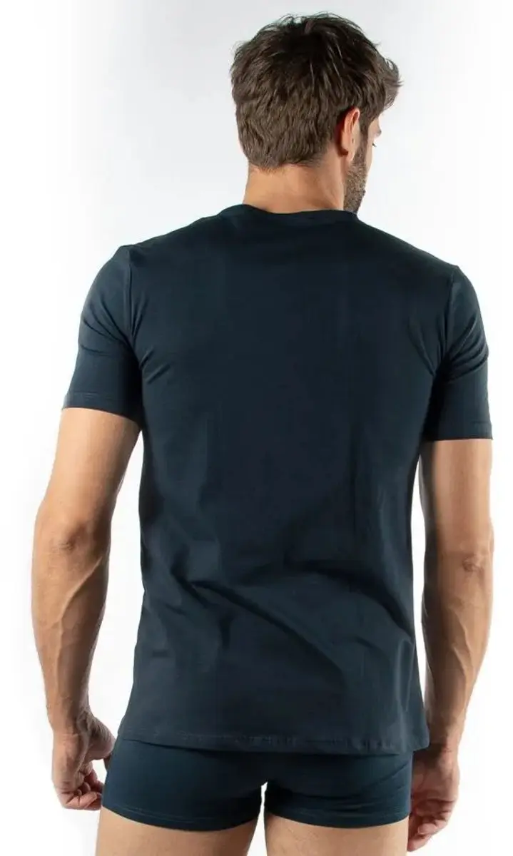 Fila Heren T-shirt Regular Fit Marineblauw L