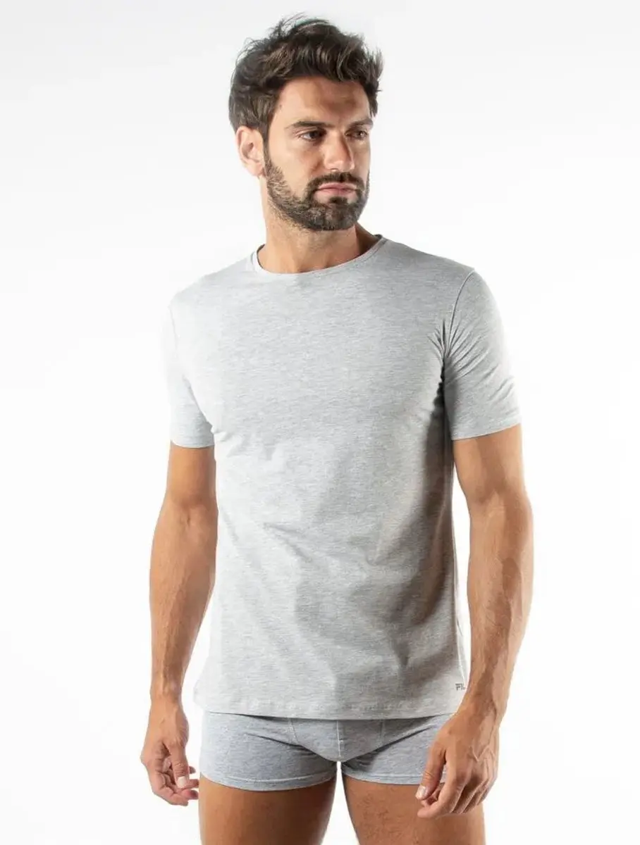Fila Heren T-shirt Regular Fit - Grijs XL