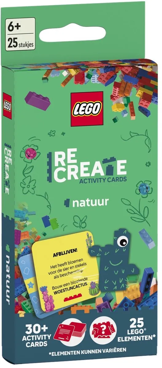 LEGO ReCreate Activity Cards Natuur - 30 Kaarten + 25 Elementen