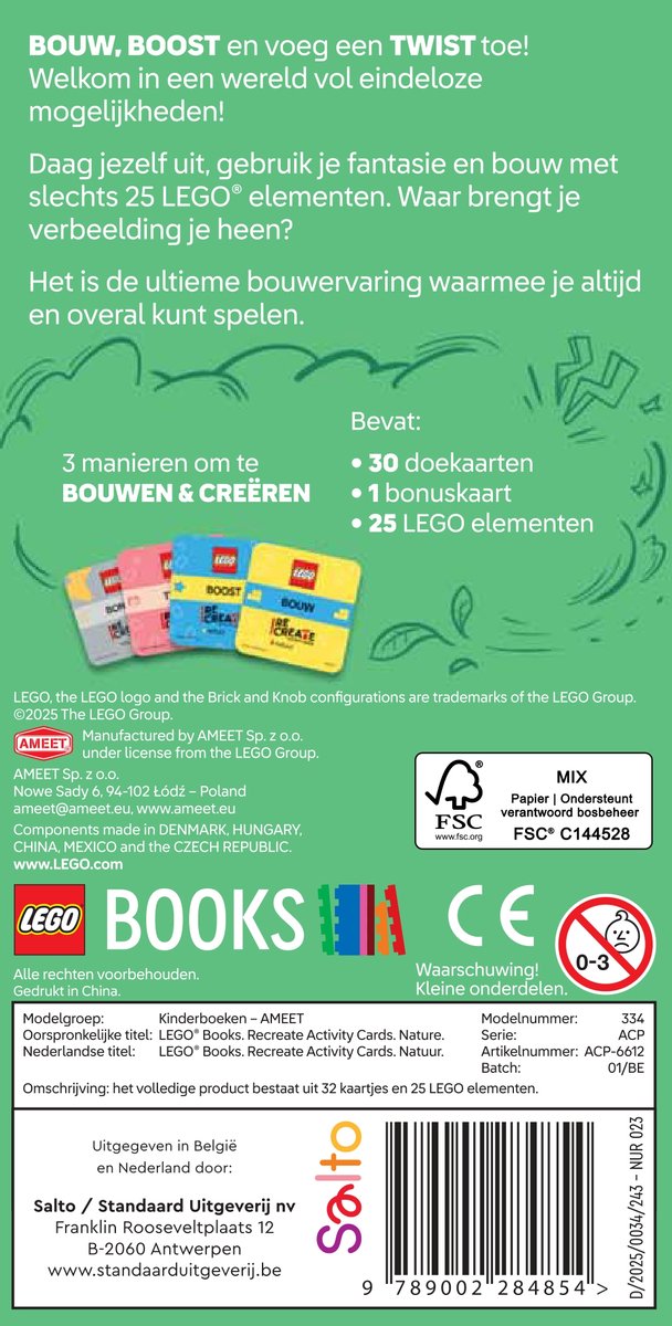 Lego ReCreate Activity Cards: Natuur
