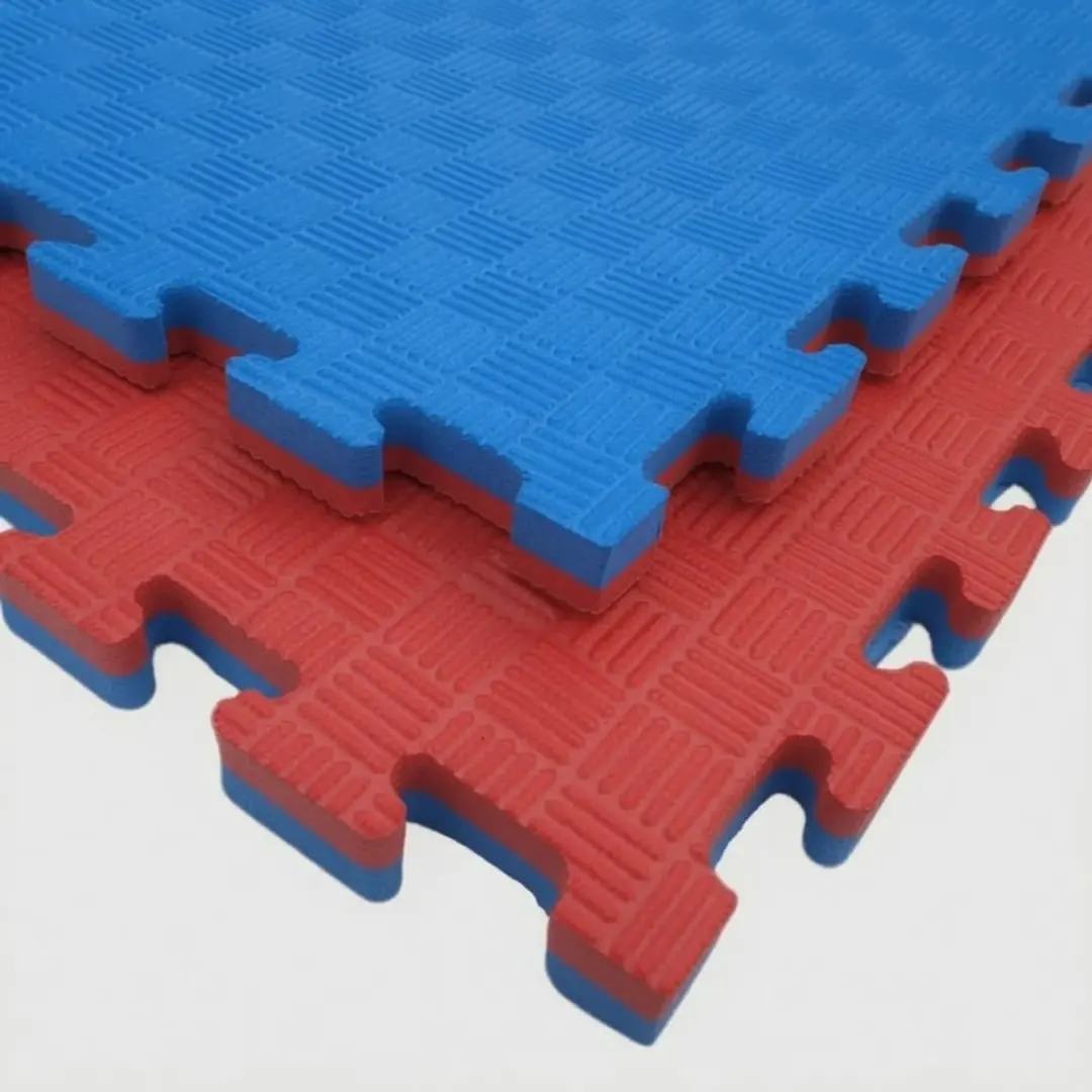 Toorx Tatami Puzzelmatten Set 10 Stuks - 10 m² - 100x100x2cm - Rood/Blauw