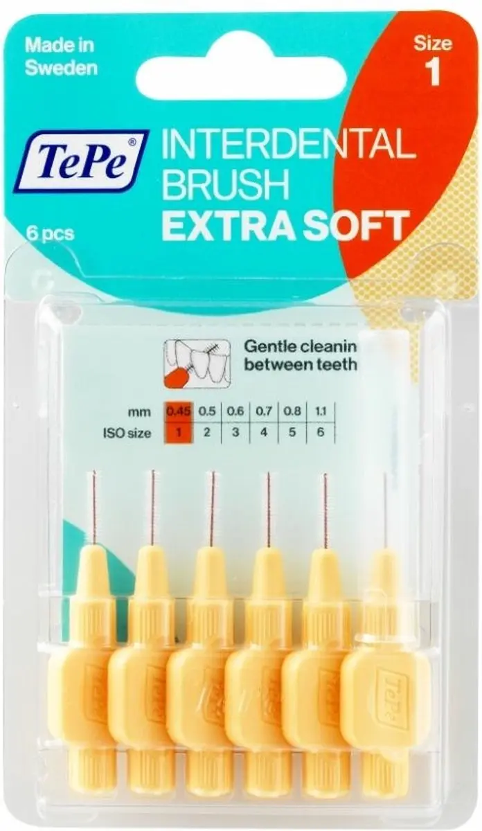 Tepe X Zacht Ragers Interdentale Borstels 0.45mm - 10 Stuks - Lichtoranje - afbeelding 6 van 6