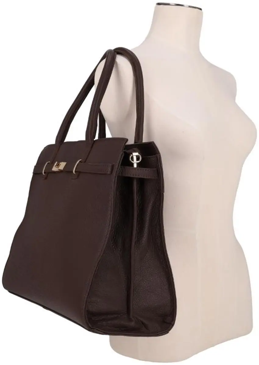DSTRCT Floater Field Dames Laptoptas 14" - A4 - Leer - Bruin