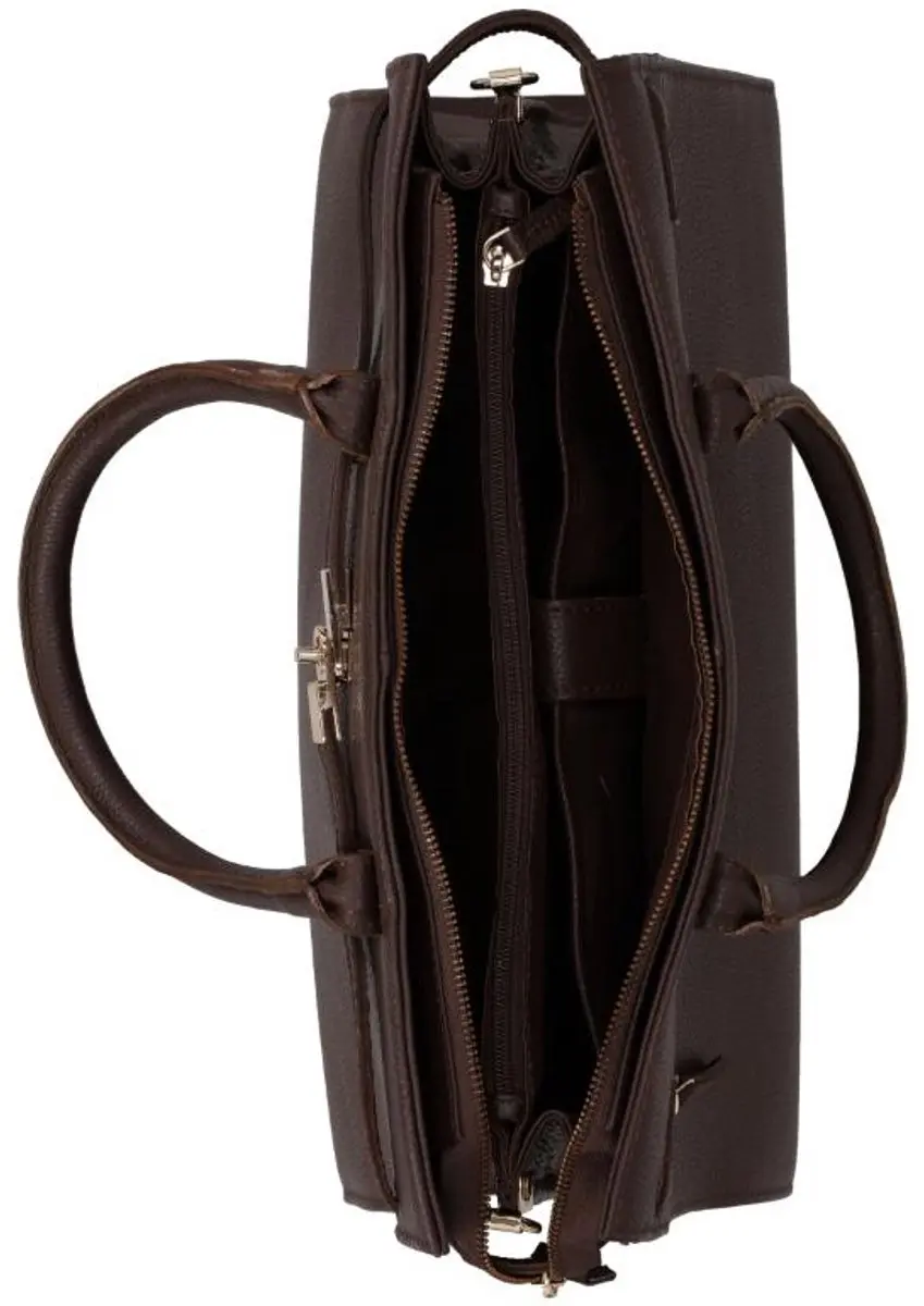 DSTRCT Floater Field Dames Laptoptas 14" - A4 - Leer - Bruin