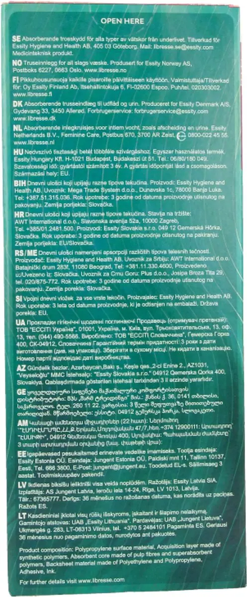 Libresse Inlegkruisjes Extra Protect Long - 22 Stuks