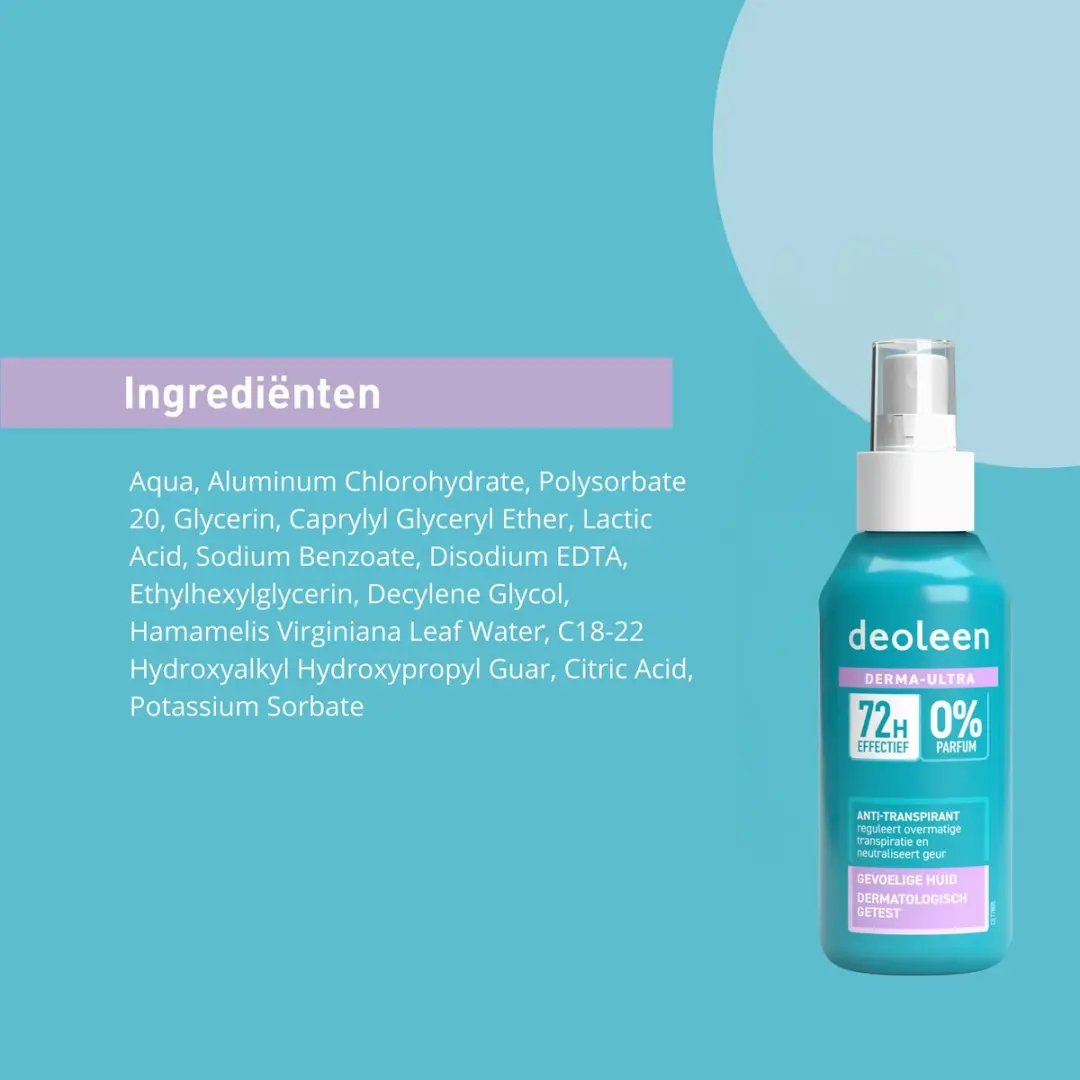 Deoleen Derma-Ultra Anti-transpirant Spray 100ml - 72 uur