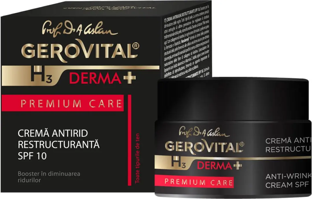 Gerovital H3 Derma+ Herstructurerende Antirimpelcrème SPF 10