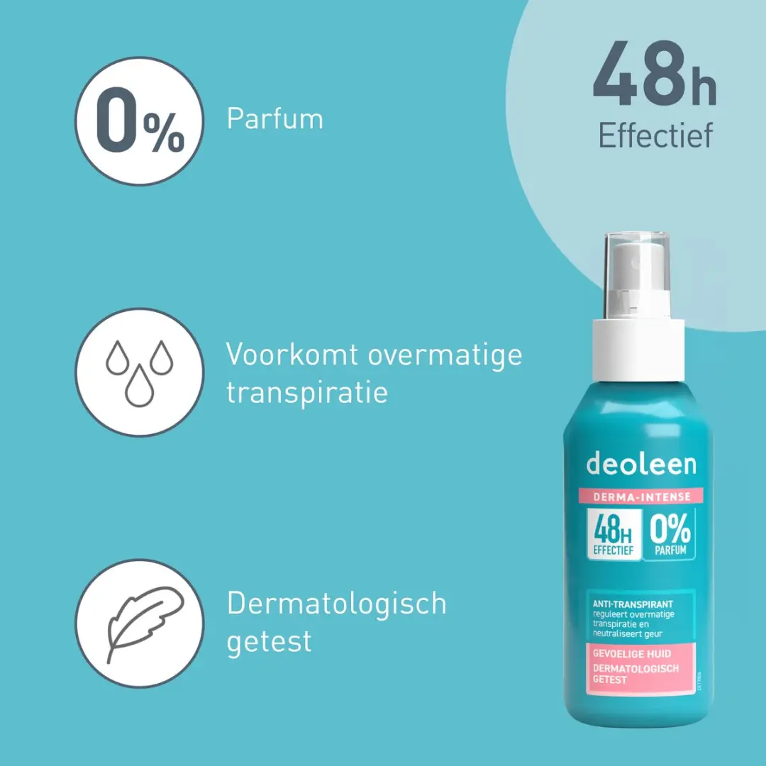 Deoleen Derma-Intense Anti-transpirant Spray 100ml - 48 uur
