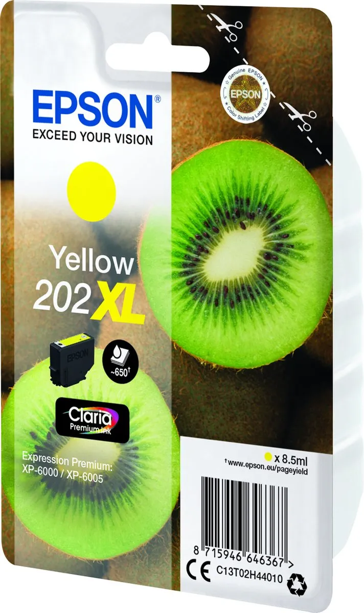 Epson Claria Premium Ink Geel 202XL - 8.5ml