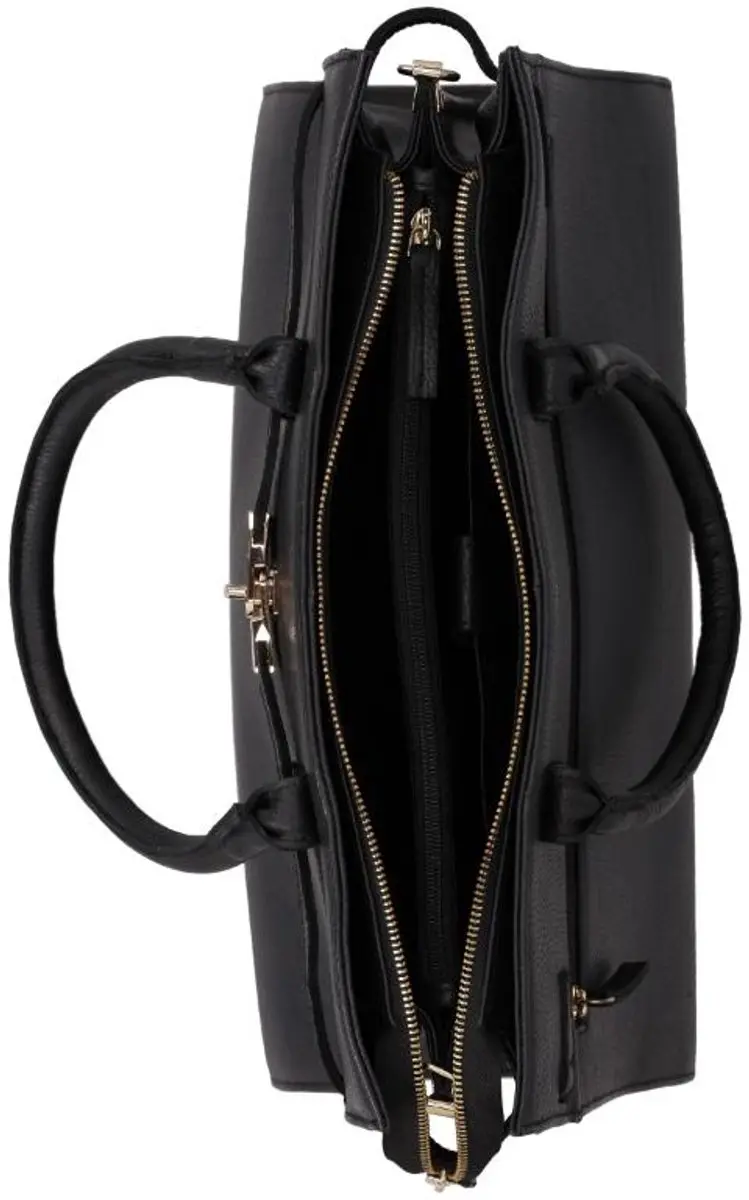 DSTRCT Floater Field Dames Laptoptas 14" - A4 - Leer - Zwart