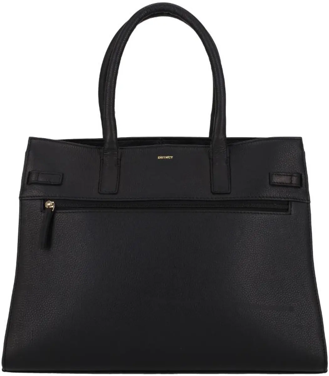 DSTRCT Floater Field Dames Laptoptas 14" - A4 - Leer - Zwart
