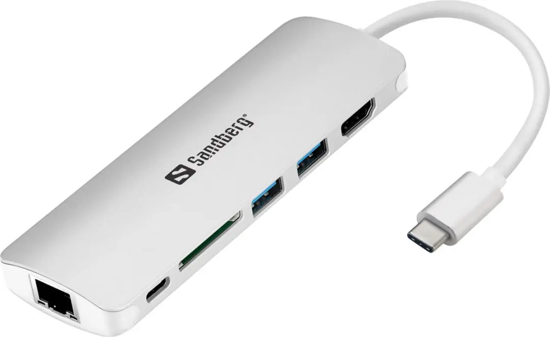 Sandberg 136-18 USB-C Dock - 61W - Grijs