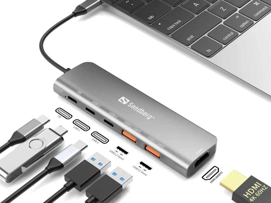 Sandberg USB-C Dock 136-65 - Aluminium