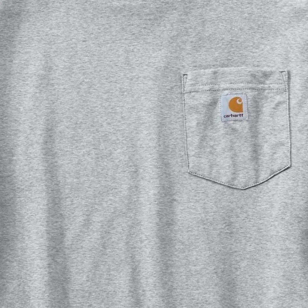 Carhartt Pocket T-Shirt Langmouw Heren Heather Grey M