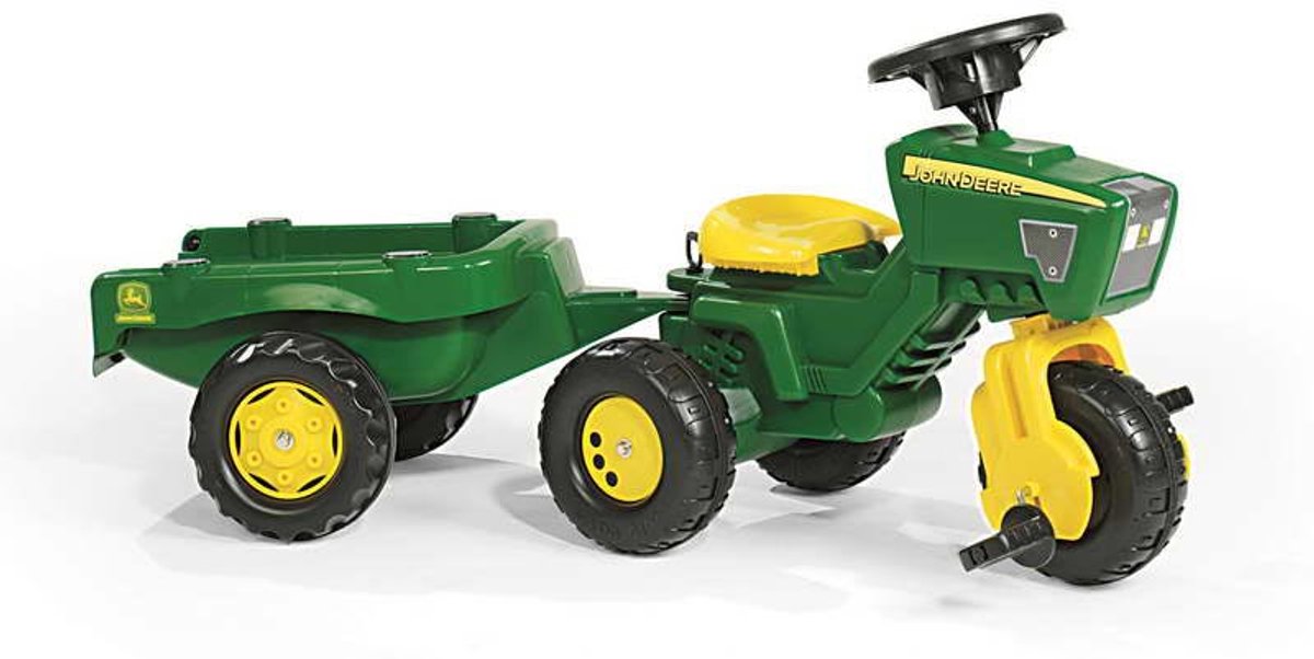 Rolly Toys Rolly MiniTrac John Deere Driewieler - Traptractor met Aanhanger