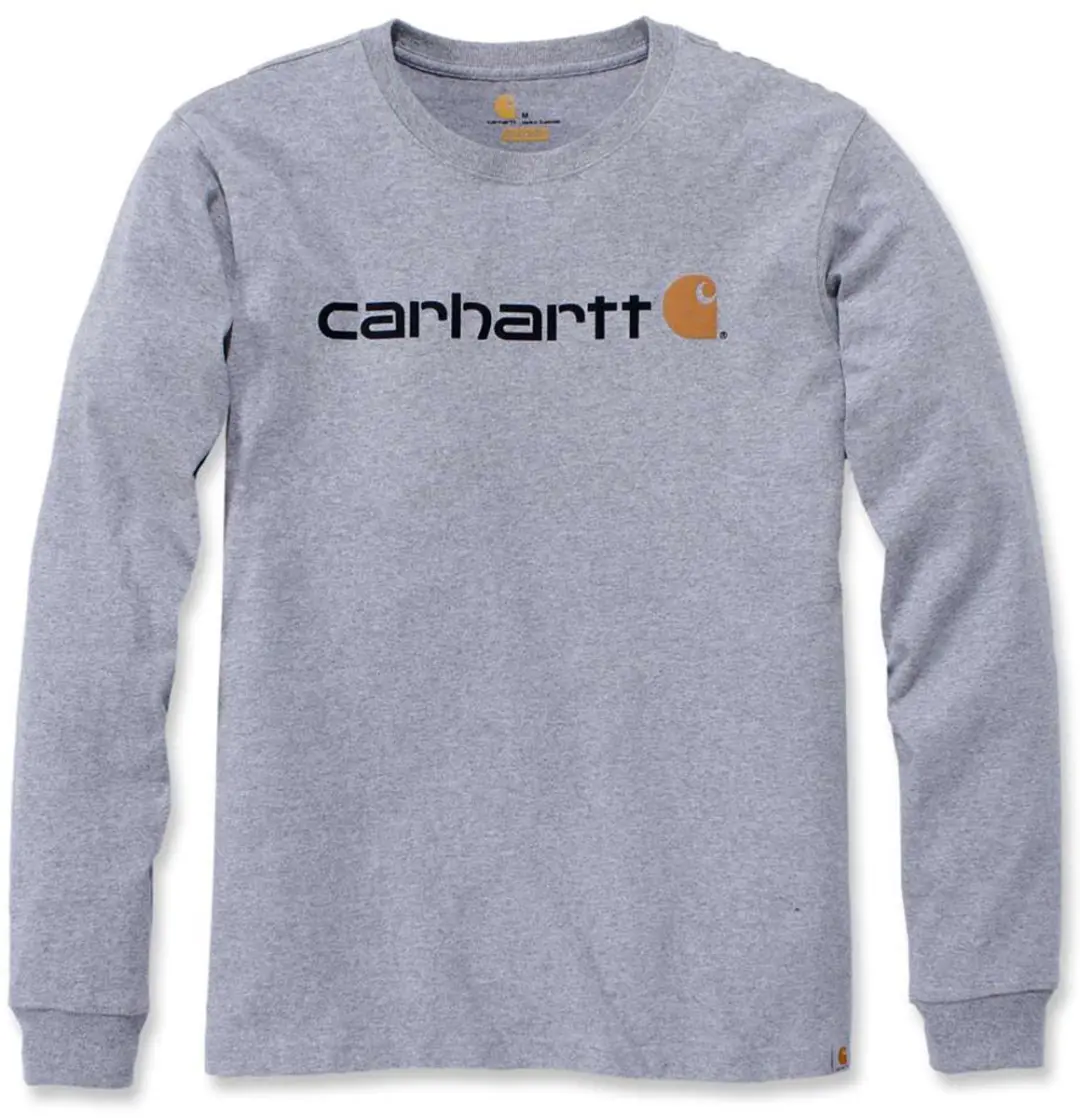 Carhartt Core Logo T-shirt Lange mouwen M - Heather Grey