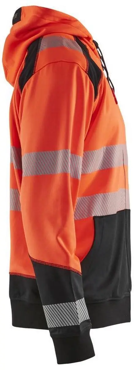 Blåkläder Hooded Sweatshirt High Vis 3546-2528 - Rood/Zwart M