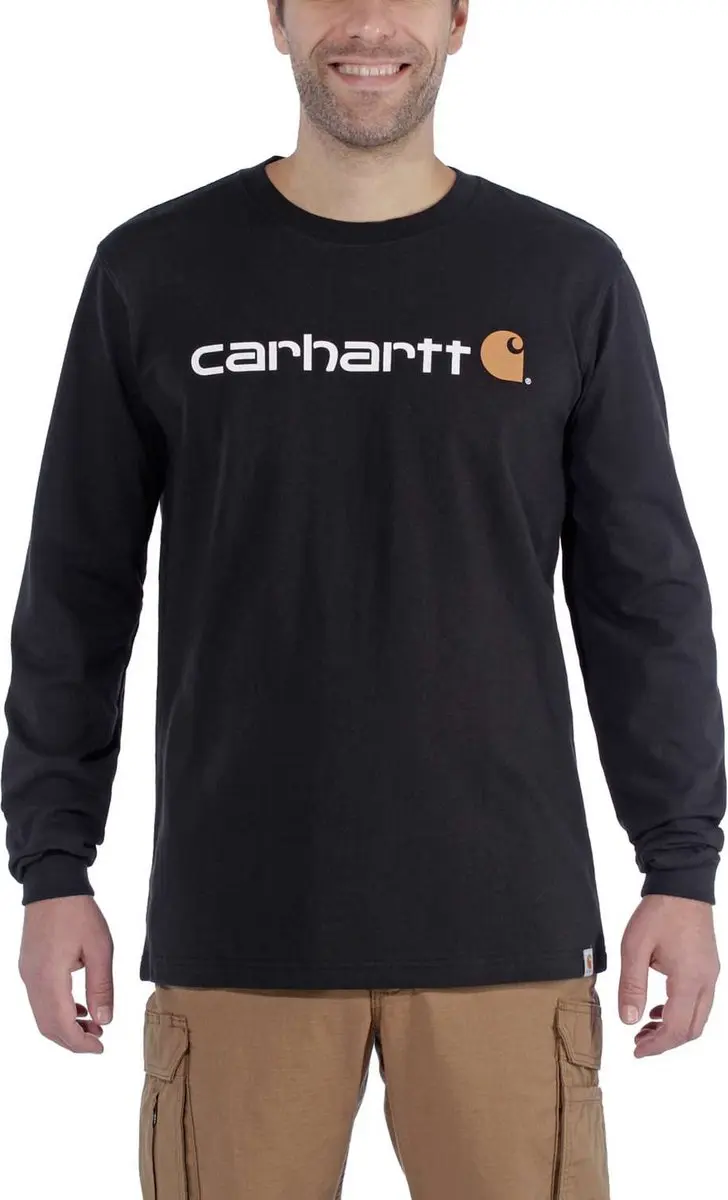 Carhartt Core Logo Longsleeve T-Shirt 104107 - Zwart - S