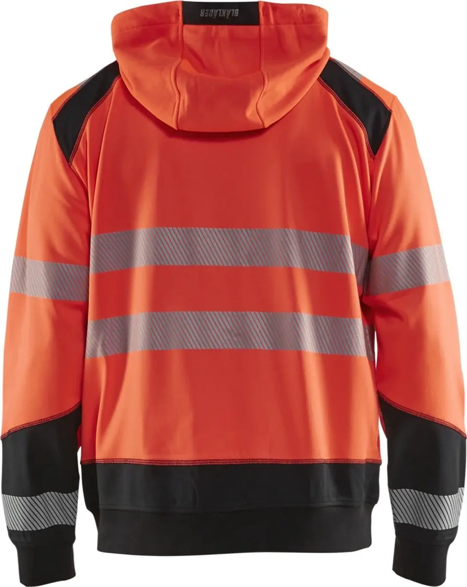 Blåkläder Hooded Sweatshirt High Vis 3546-2528 - L - Rood/Zwart