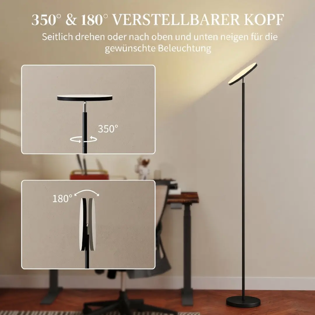 ECTEATOY RGB Vloerlamp 10W - Zwart - afbeelding 2 van 6
