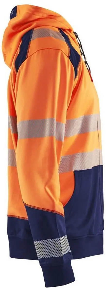 Blåkläder Hooded Sweatshirt High Vis 3546-2528 - 4XL - High Vis Oranje/Marineblauw