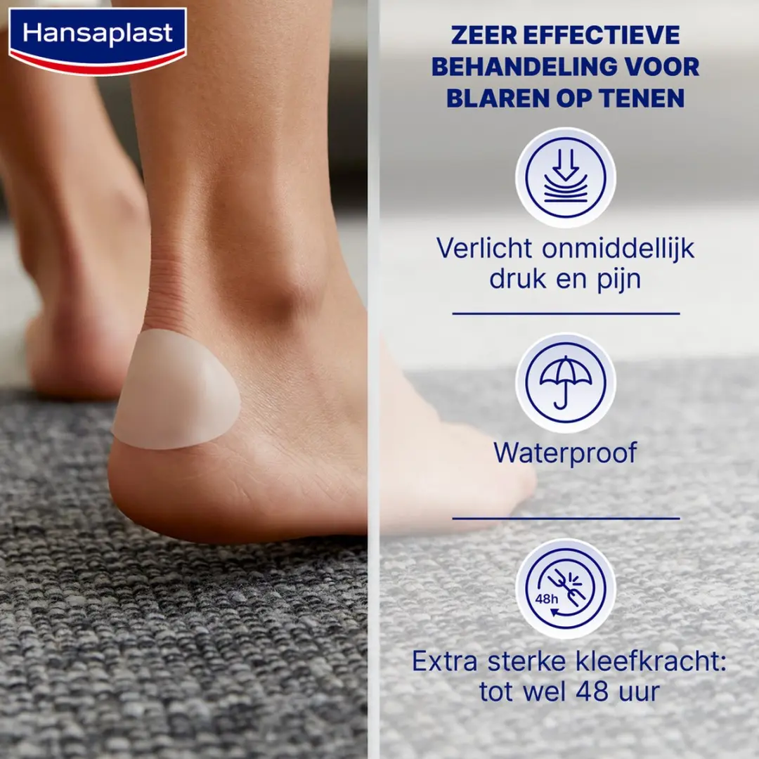 Hansaplast Blaren Pleister Groot L - 5 Stuks - Transparant