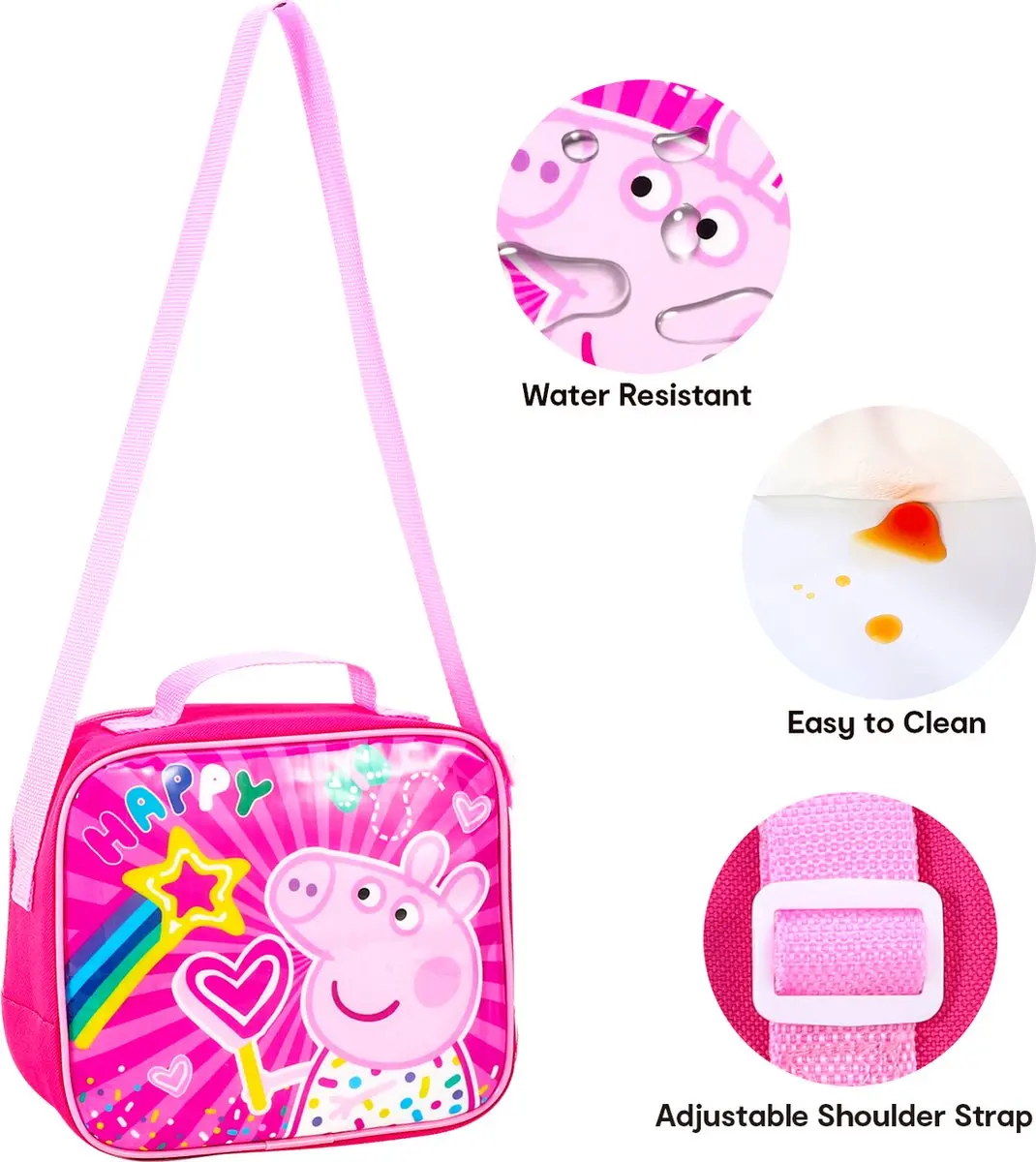 Peppa Pig Stars Lunchset - Roze - 3-delig