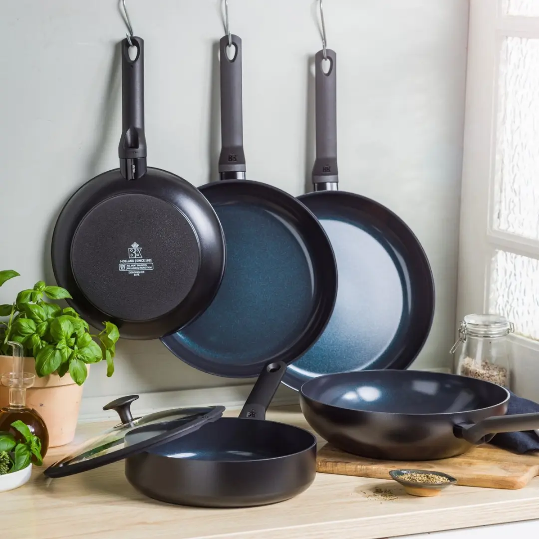 BK Blue Label Inductiekoekenpan 24cm - Zwart
