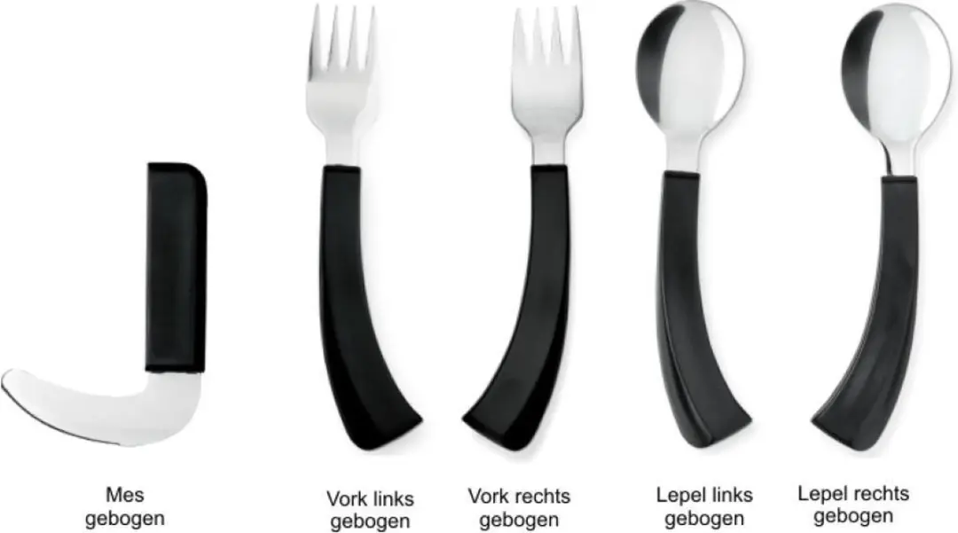Amefa NC36055 Vork - Gebogen links - Zwart